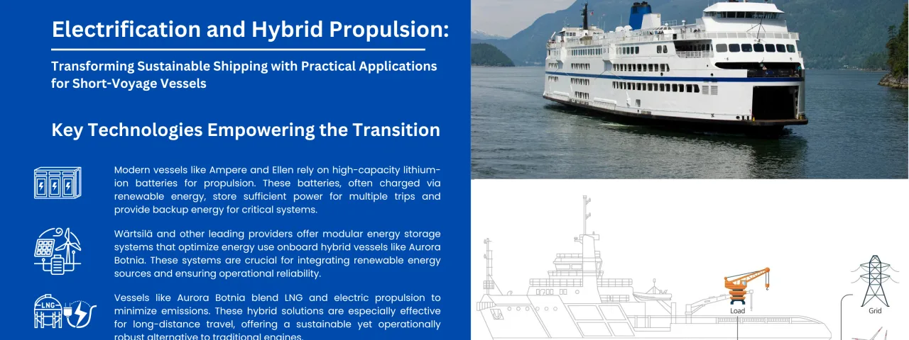 Electrification and Hybrid Propulsion: Transforming Sustainable Shipping with Practical Applications for Short-Voyage Vessels