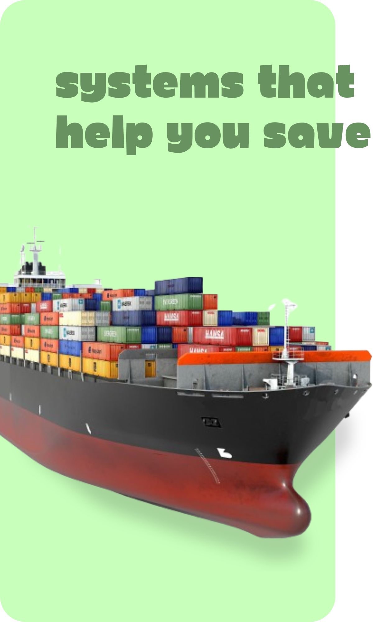 Systems that help you save Shipping Software by Ecosail